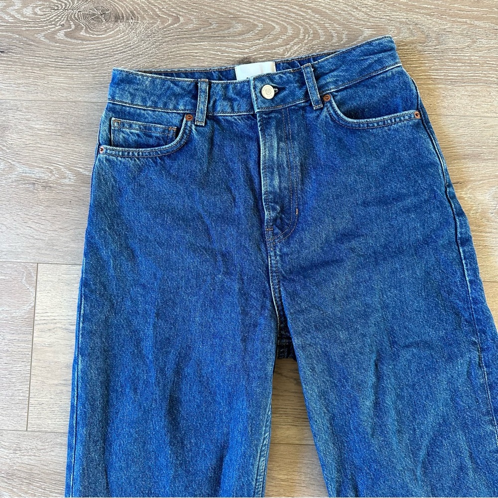 NWOT Reformation Jeans Wilder High Rise Wide Leg Jeans Cleary Wash Sz 26 - Picture 6 of 11